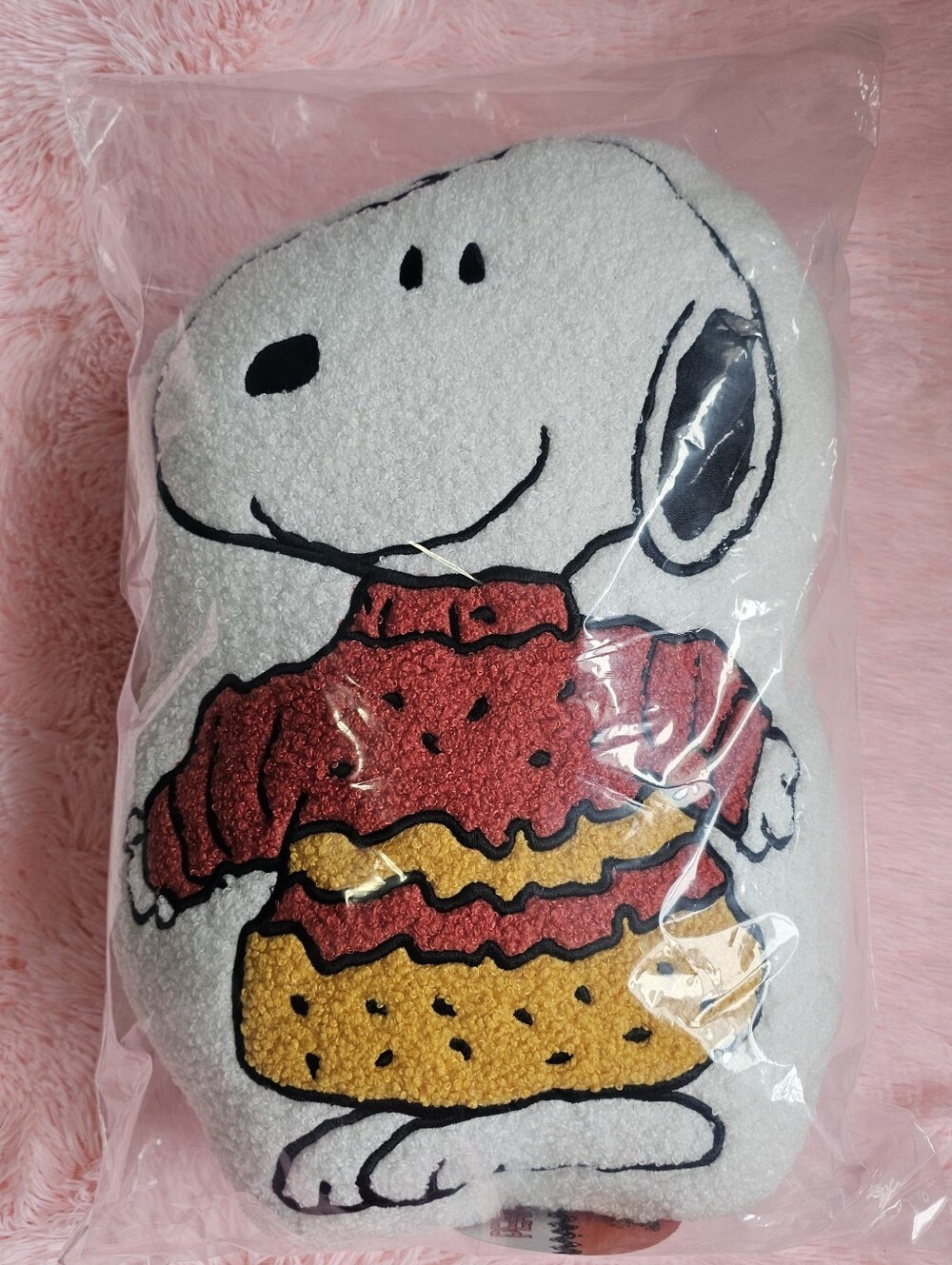 Peanuts Snoopy Sweater Weather Decorative Sherpa Pillow Fall Autumn Halloween